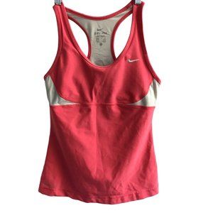 NIKE- WOMENS PINK/GREY ACTIVE WEAR DRI-FIT TANK TOP SIZE SMALL